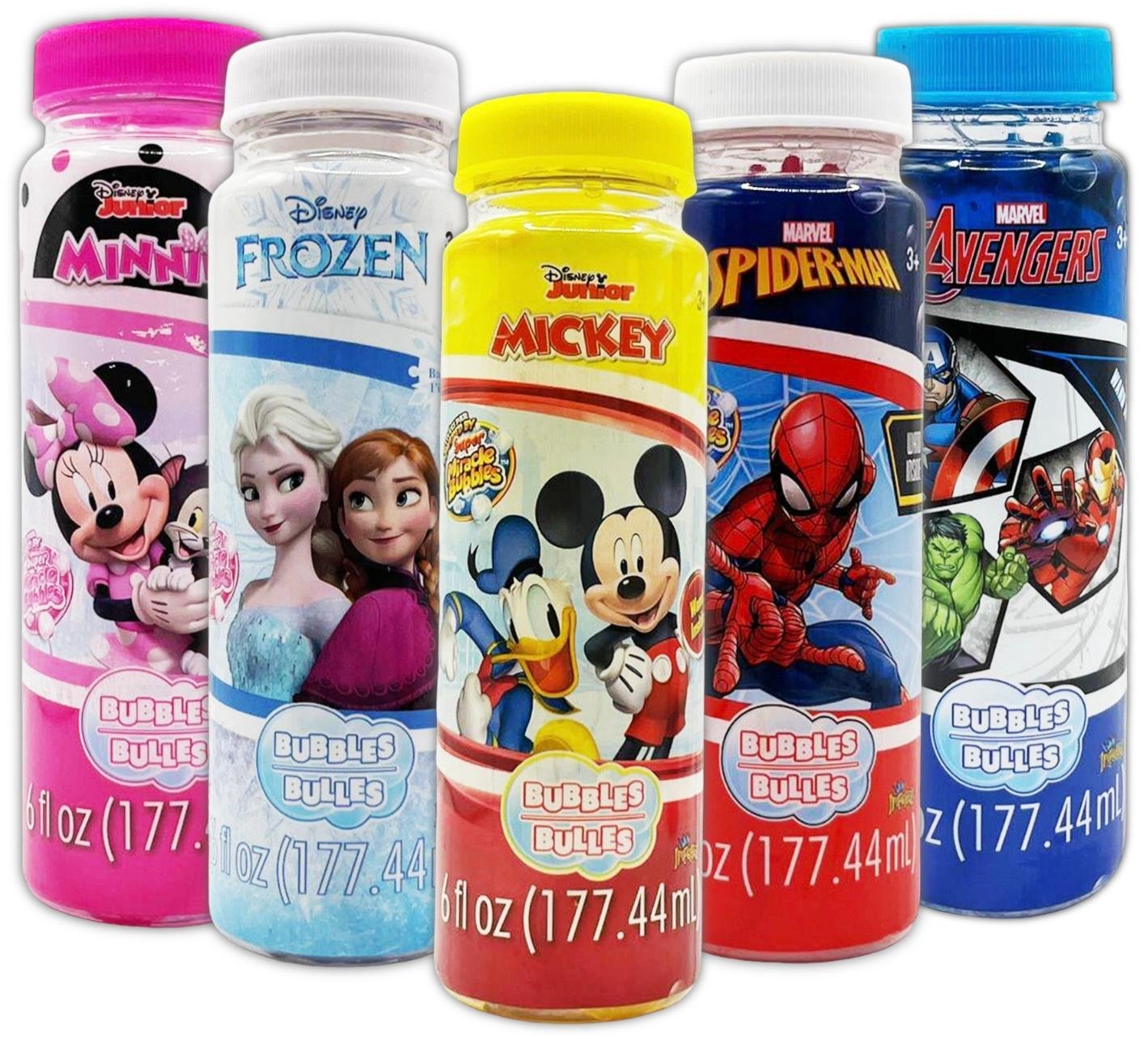 Range of Bubble Tubs Minnie Frozen Disney Marvel Avengers Kids Party Bag Favours