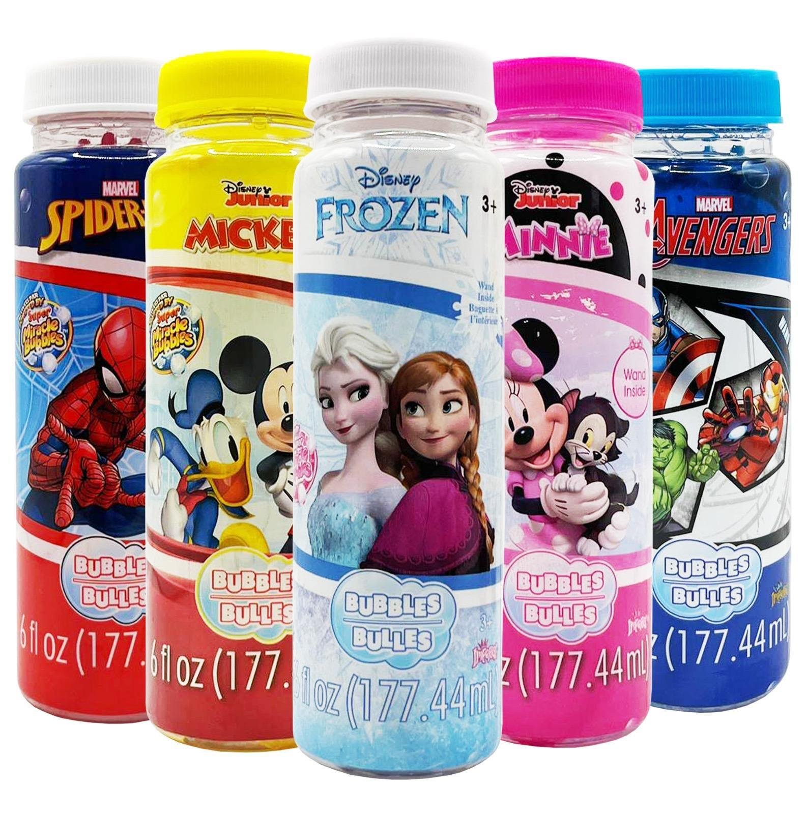 Range of Bubble Tubs Minnie Frozen Disney Marvel Avengers Kids Party Bag Favours