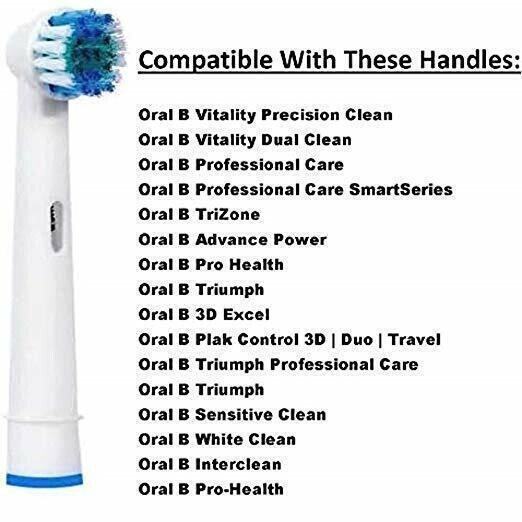 20 Pcs Electric Toothbrush Replacement Heads Compatible With Braun Oral B Models