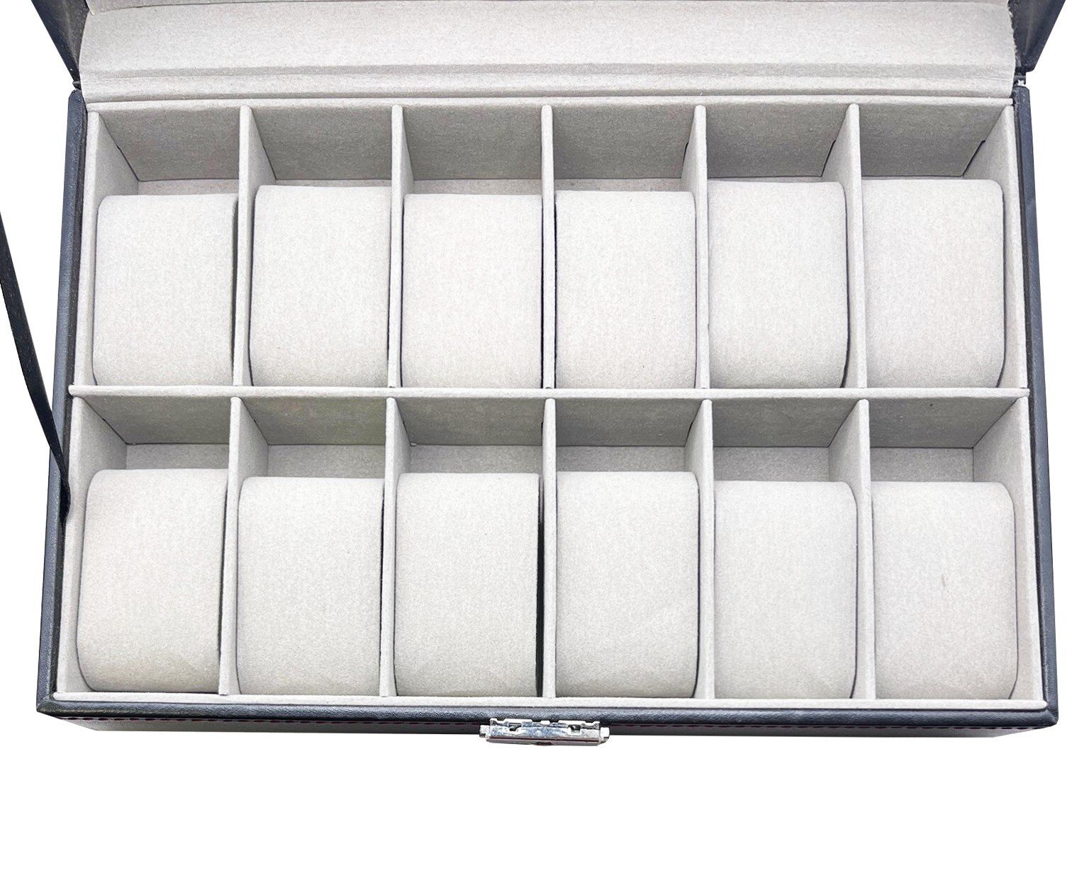 Mens 12 Grids PU Leather Watch Display Case Collection Storage Holder Gift Box