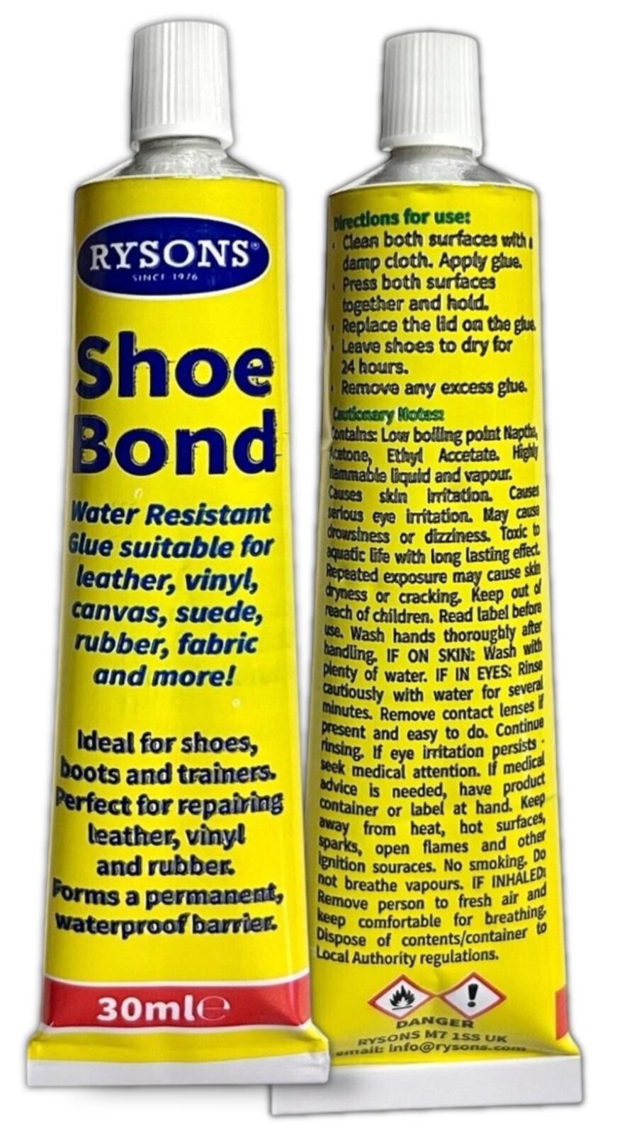 2 Pcs SHOE BOND Glue Adhesive Flexible Shoes Trainers Clothes Fabric Boot Sole