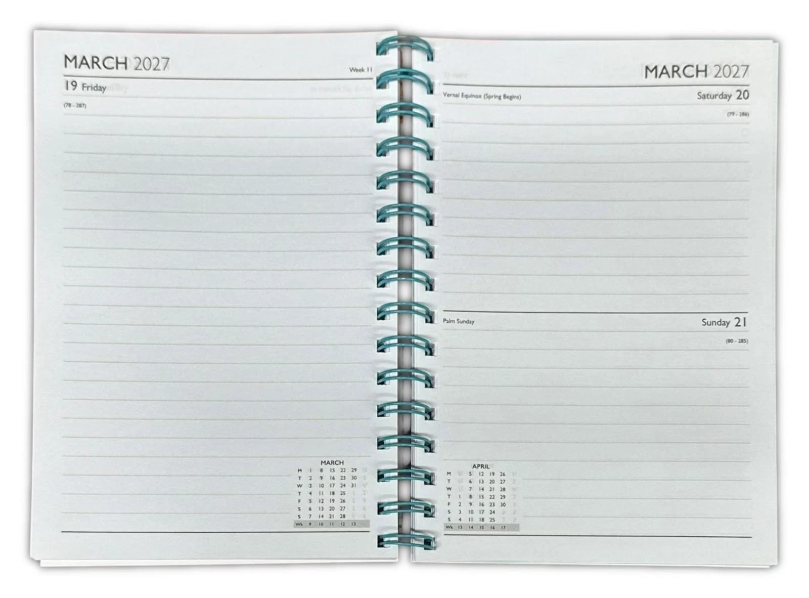 2026-2027 ACADEMIC A5 DAY A PAGE MID YEAR SPIRAL PP COVER STUDENT TEACHER DIARY