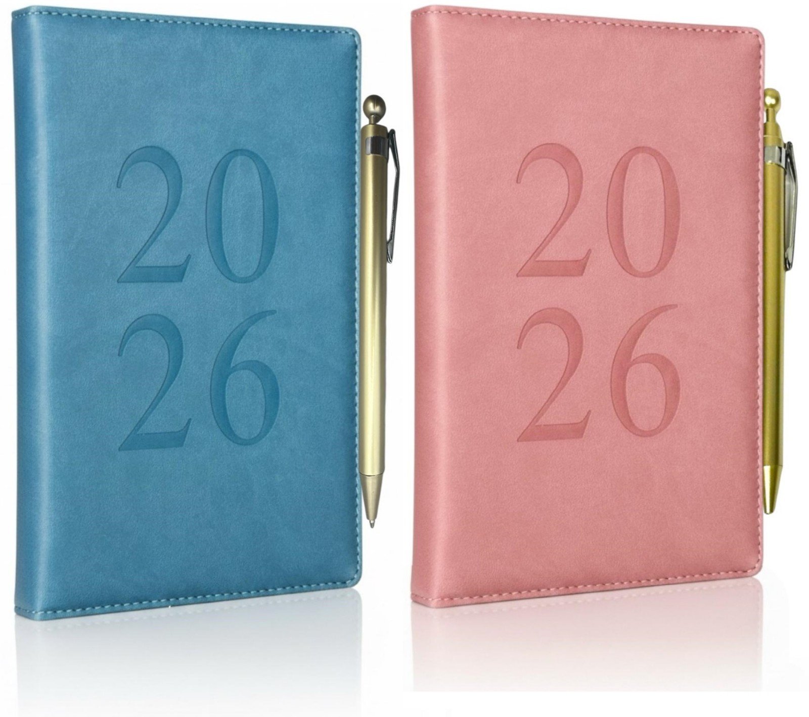 2026 A6 Day a Page Diary Full Year Index Organiser Journal Padded Luxury Cover🔥