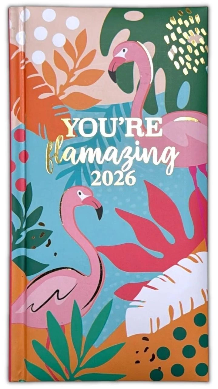 2026 DIARY POCKET SMALL / SLIM LINE METAL CORNER WEEK TO VIEW CUTE FASHION DIARY