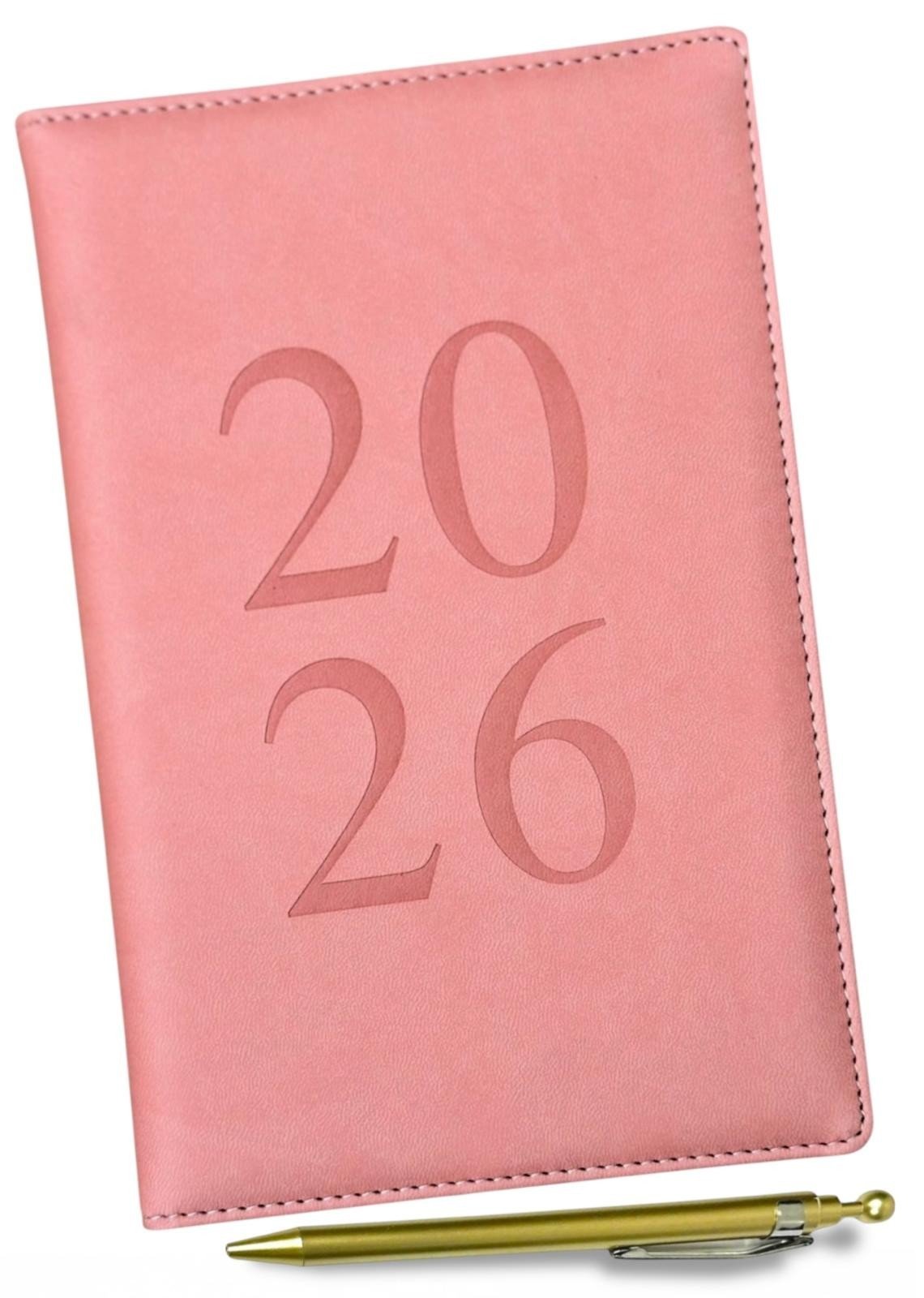 2026 A6 Day a Page Diary Full Year Index Organiser Journal Padded Luxury Cover🔥