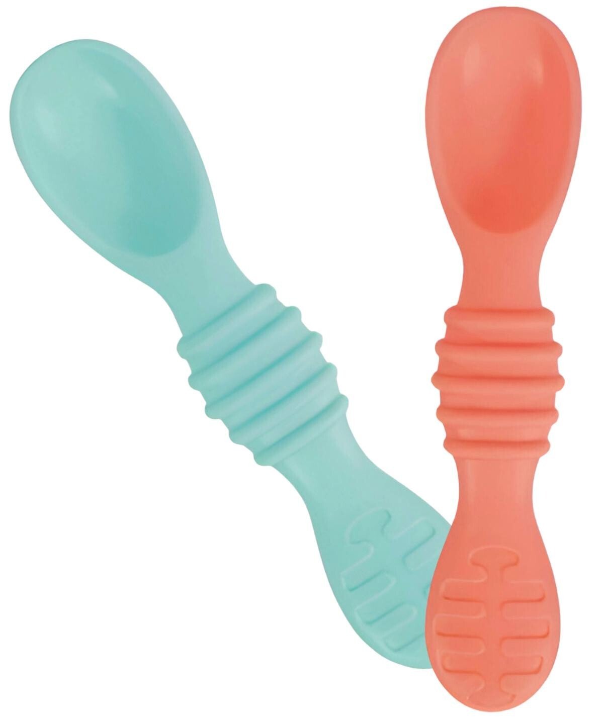 2 Pack First Steps Baby Silicone Dipping Feeding Spoon Baby Spoons BPA Free