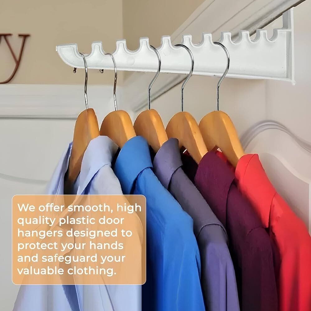 2x OVER DOOR IRONING Hook Hanger Hooks Space Saving Clothes Storage Organiser UK