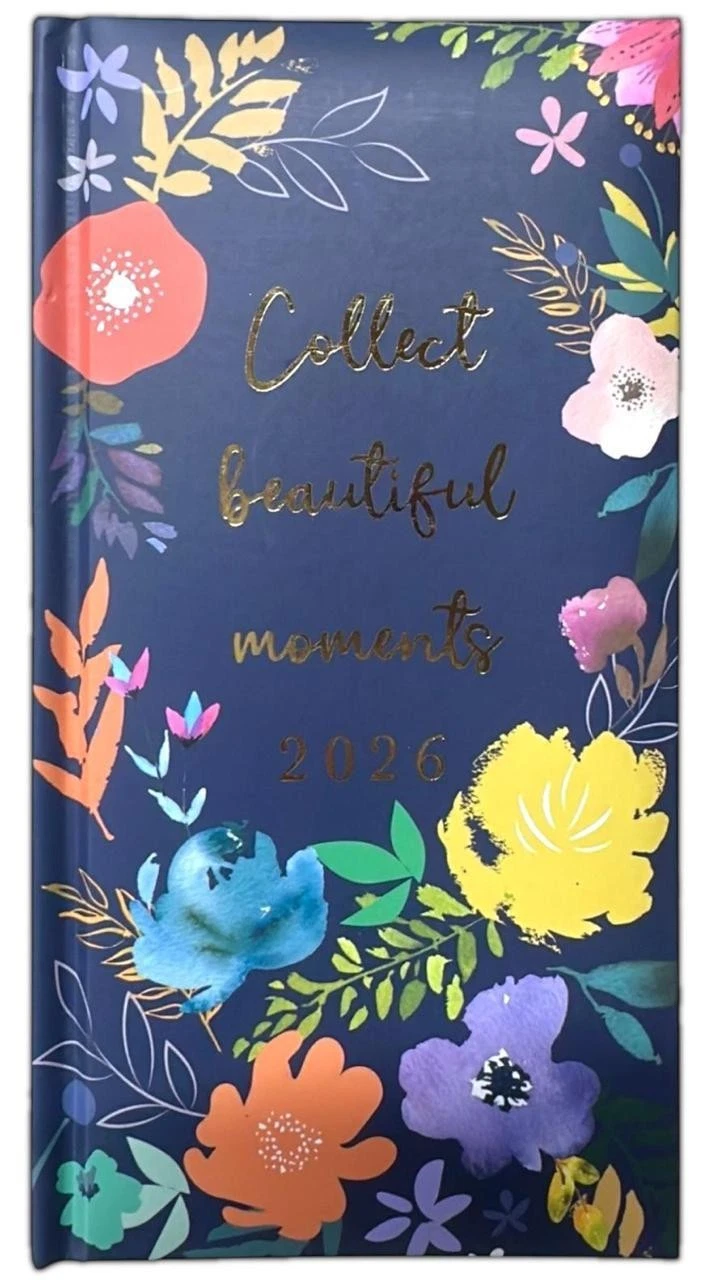 2026 DIARY POCKET SMALL / SLIM LINE METAL CORNER WEEK TO VIEW CUTE FASHION DIARY