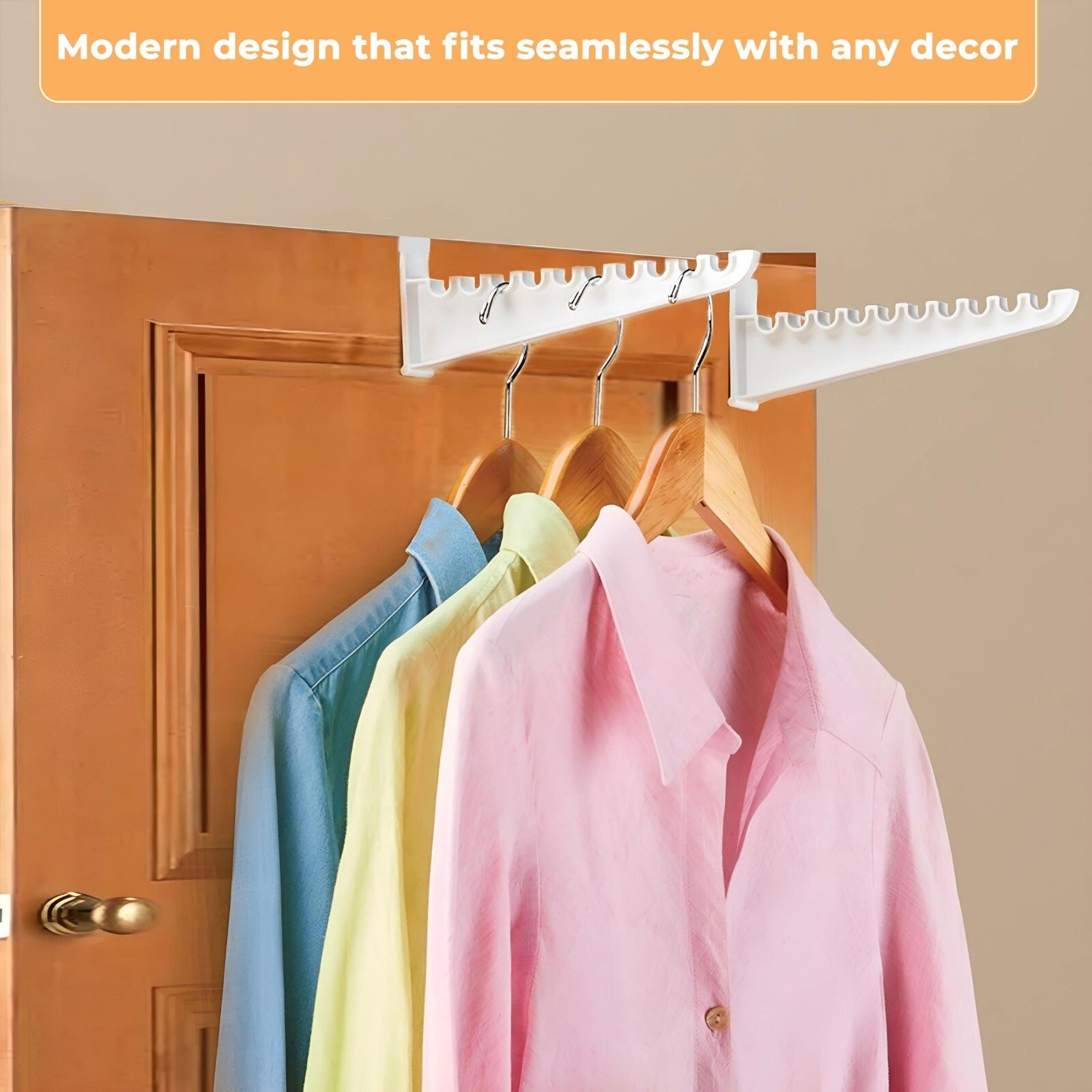 2x OVER DOOR IRONING Hook Hanger Hooks Space Saving Clothes Storage Organiser UK