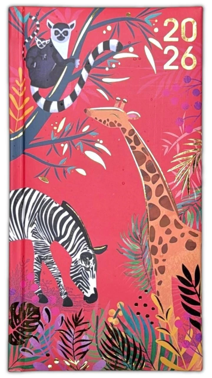 2026 DIARY POCKET SMALL / SLIM LINE METAL CORNER WEEK TO VIEW CUTE FASHION DIARY
