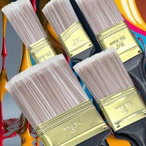 5 Pcs Fine Paint Brush Set Soft Synthetic Bristles Home Painting DIY Decorating