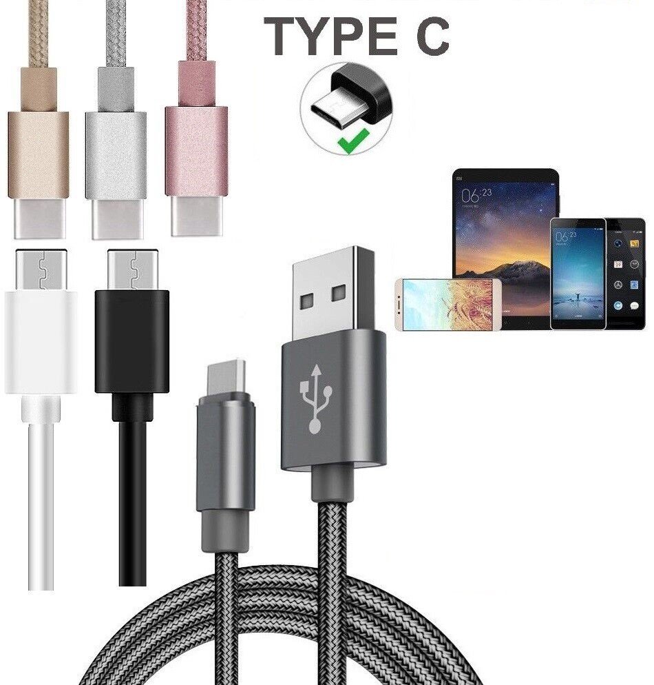 Long 1M 2M 3M USB C Charging Charger Data Cable Lead For Samsung Android Phones