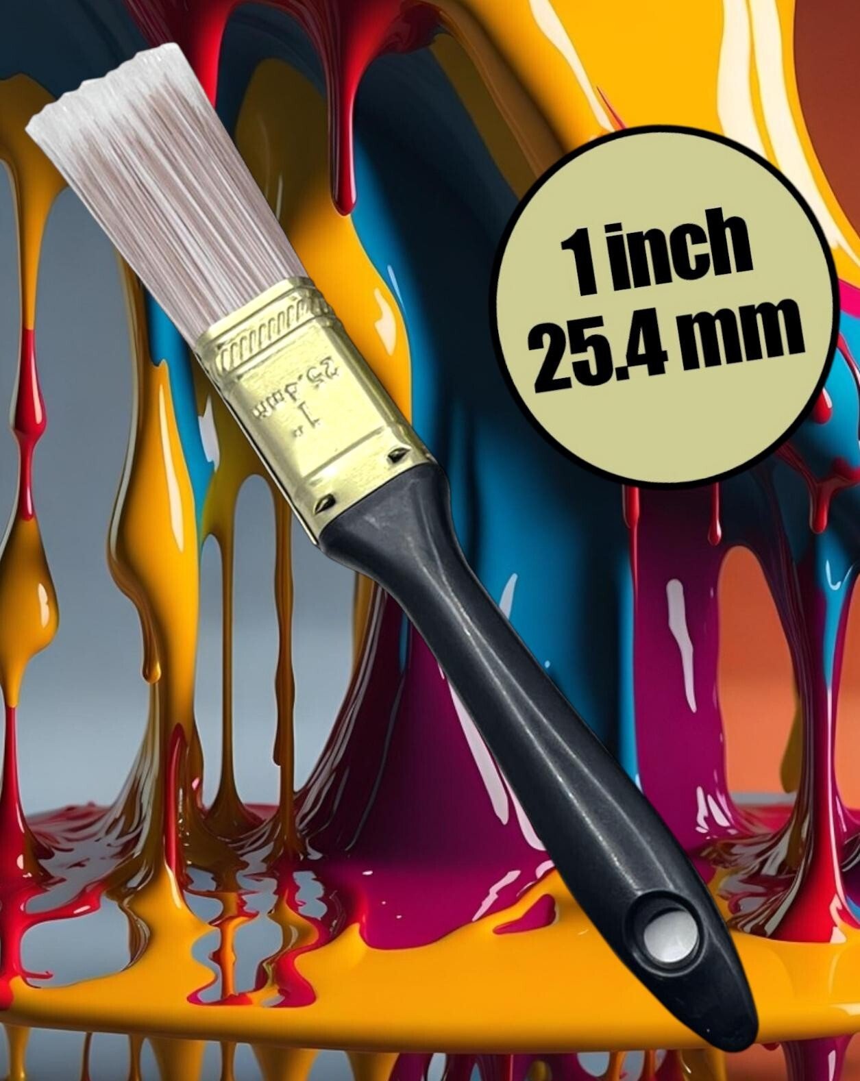 5 Pcs Fine Paint Brush Set Soft Synthetic Bristles Home Painting DIY Decorating