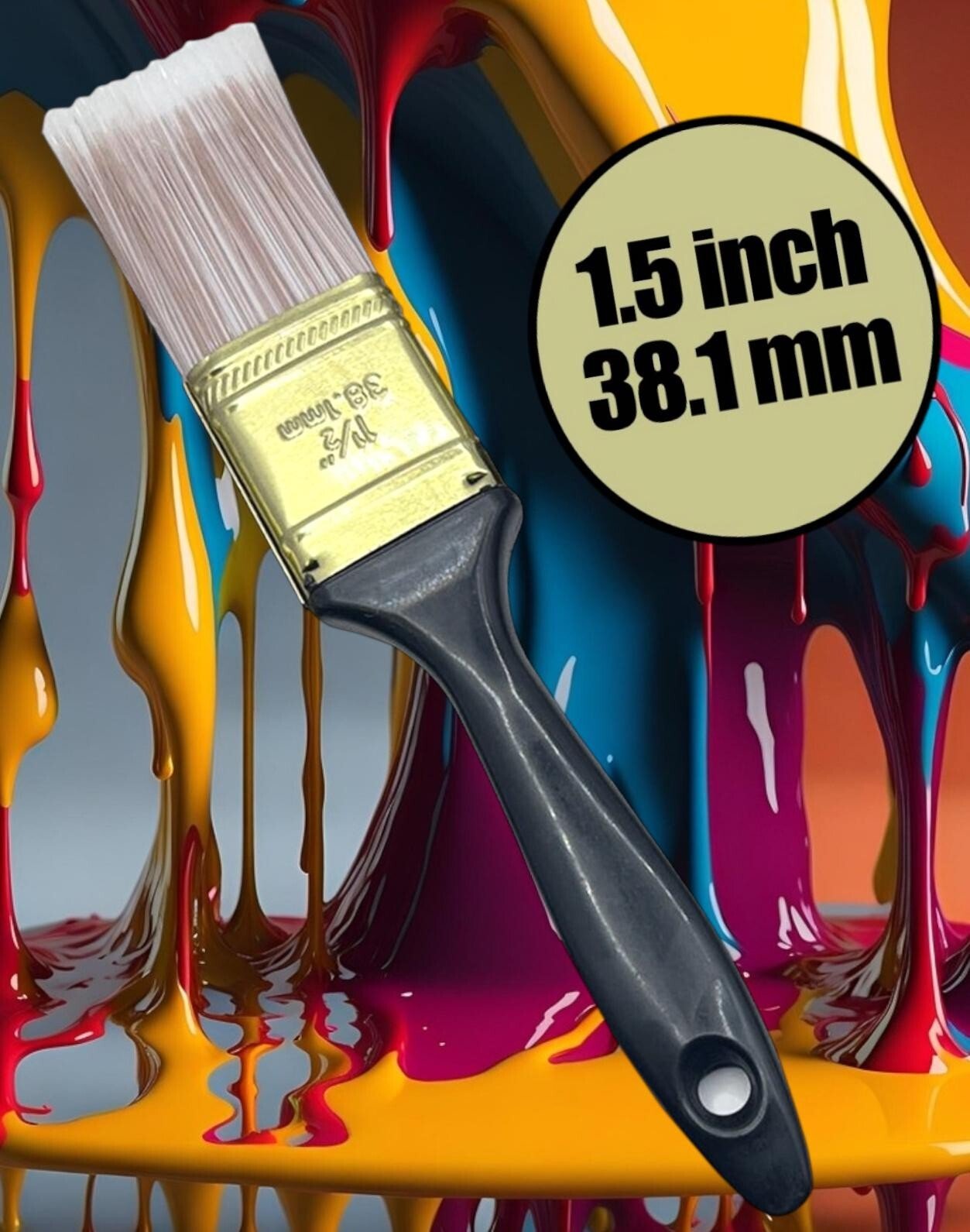 5 Pcs Fine Paint Brush Set Soft Synthetic Bristles Home Painting DIY Decorating