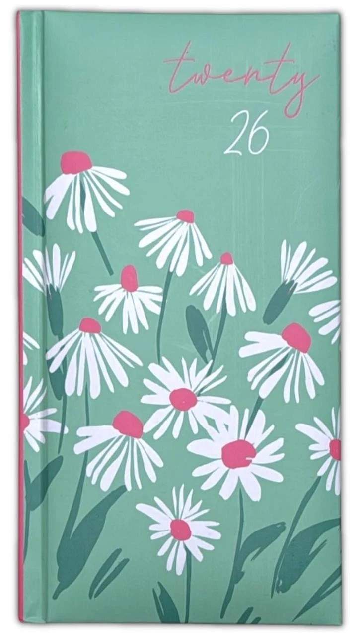 2026 DIARY POCKET SMALL / SLIM LINE METAL CORNER WEEK TO VIEW CUTE FASHION DIARY
