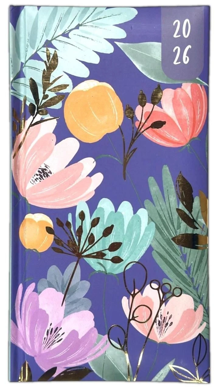 2026 DIARY POCKET SMALL / SLIM LINE METAL CORNER WEEK TO VIEW CUTE FASHION DIARY