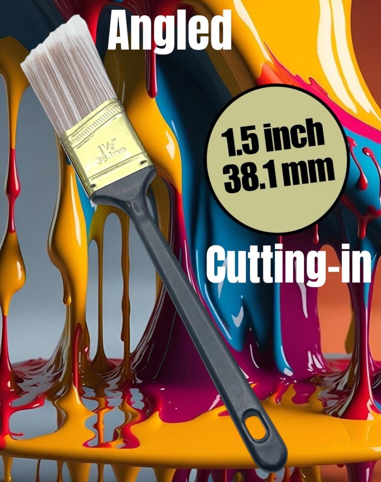 5 Pcs Fine Paint Brush Set Soft Synthetic Bristles Home Painting DIY Decorating