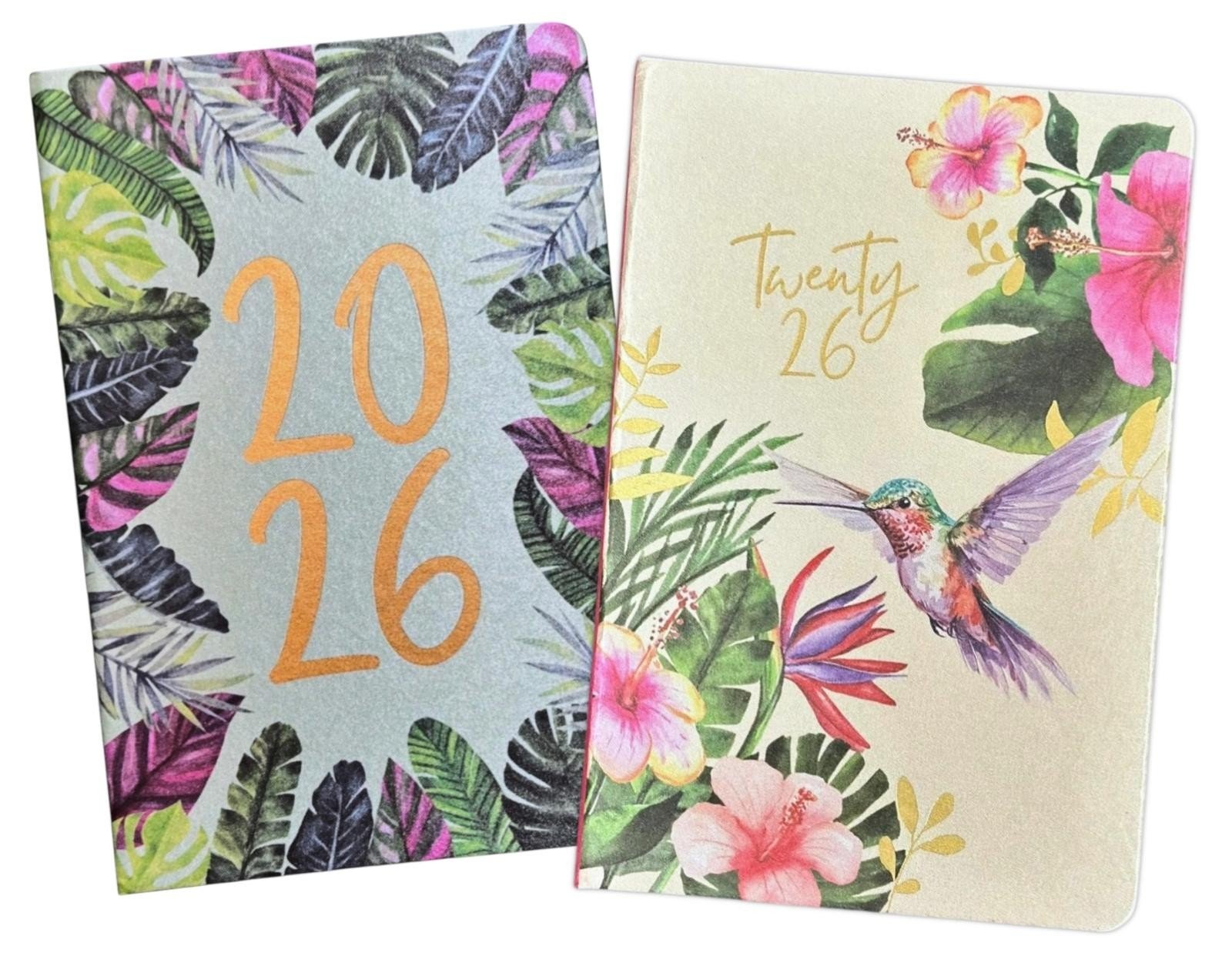 2026 A5 A6 Day to Page Diary Floral Luxury Cover Organise Full Year Planner