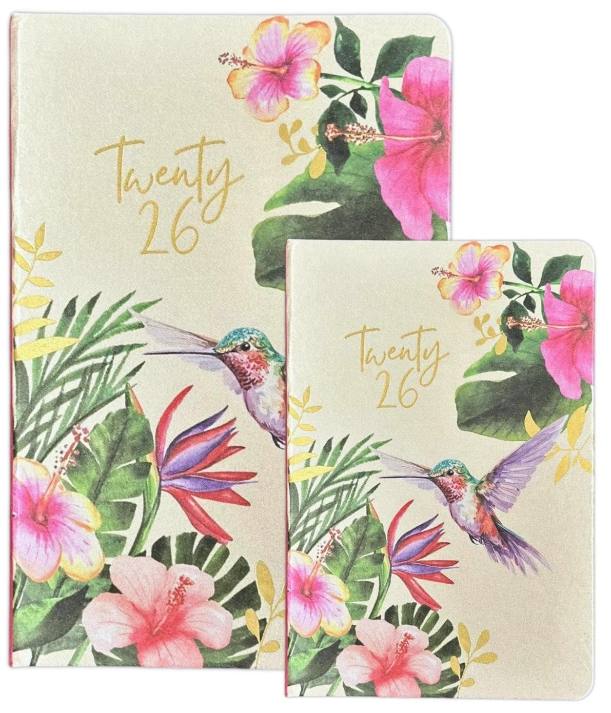 2026 A5 A6 Day to Page Diary Floral Luxury Cover Organise Full Year Planner