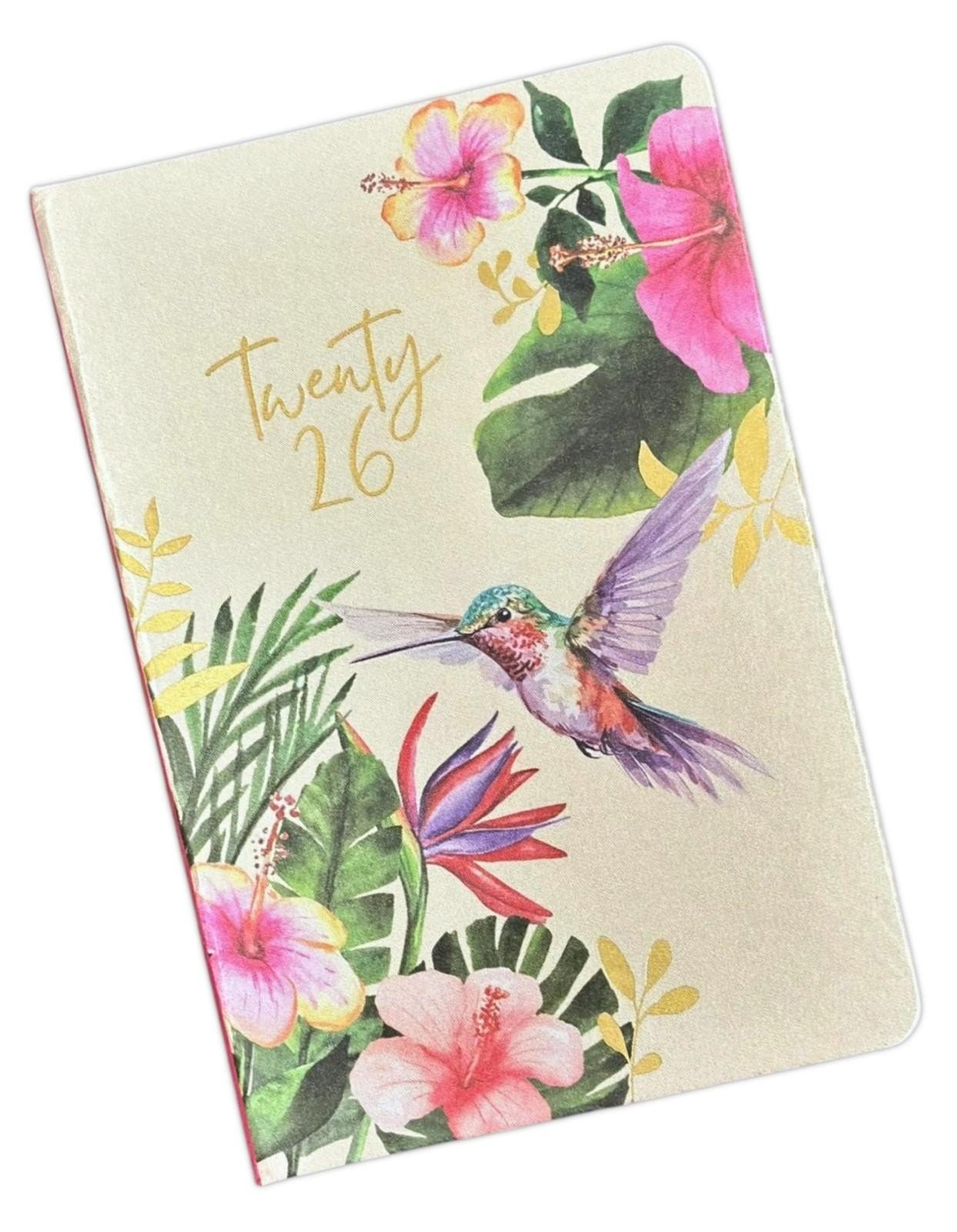 2026 A5 A6 Day to Page Diary Floral Luxury Cover Organise Full Year Planner