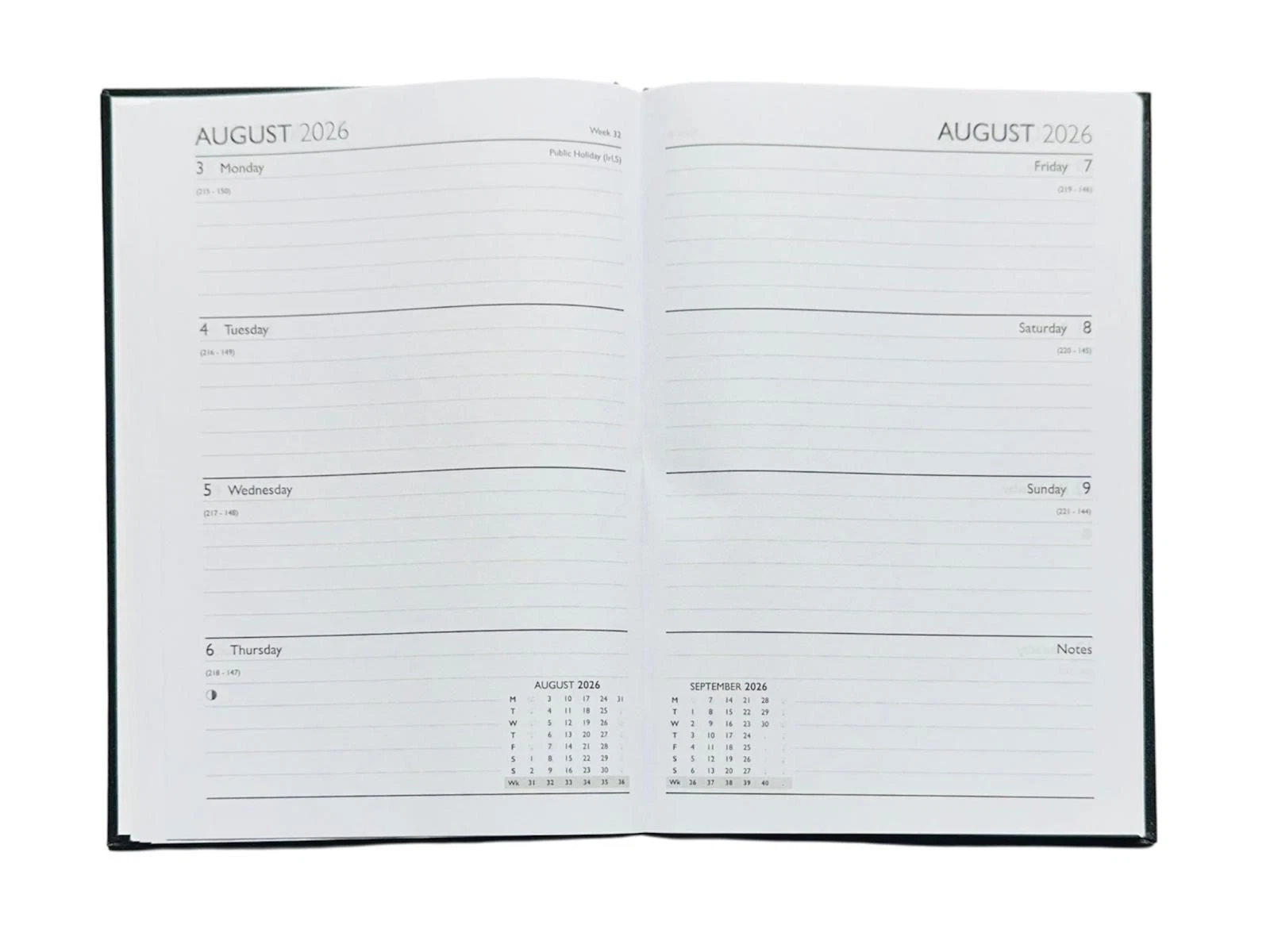 2026 / 2027 A5 - A4 Academic Mid Year Week to View Student Teacher Diary Planner