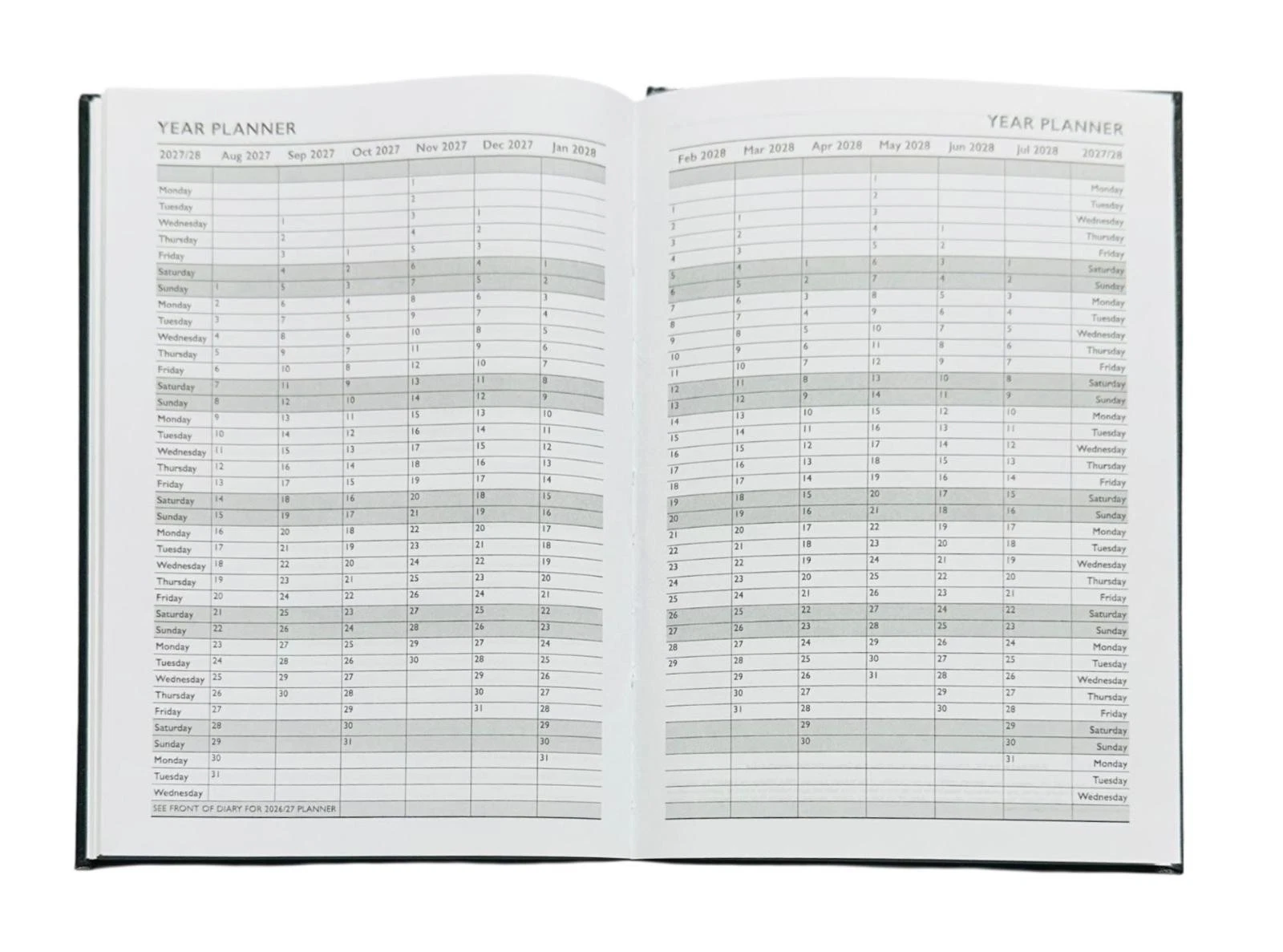 2026 / 2027 A5 - A4 Academic Mid Year Week to View Student Teacher Diary Planner