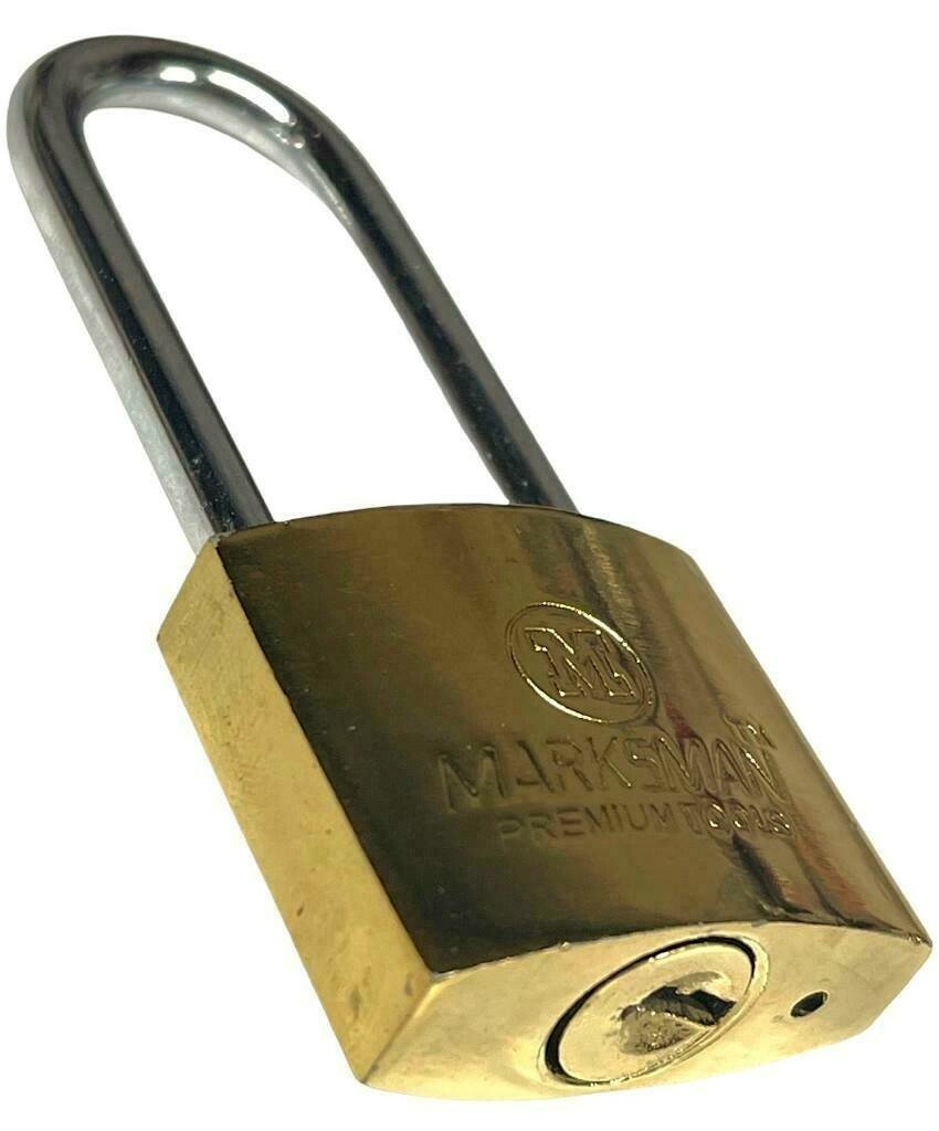 Long Shackle Padlock Brass Security Locker OUTDOOR SECURITY PADLOCK With 3 Keys