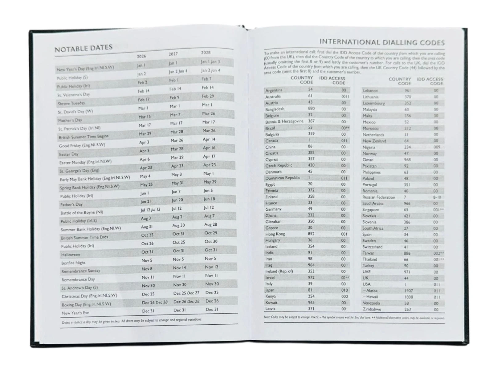 2026 / 2027 A5 - A4 Academic Mid Year Week to View Student Teacher Diary Planner