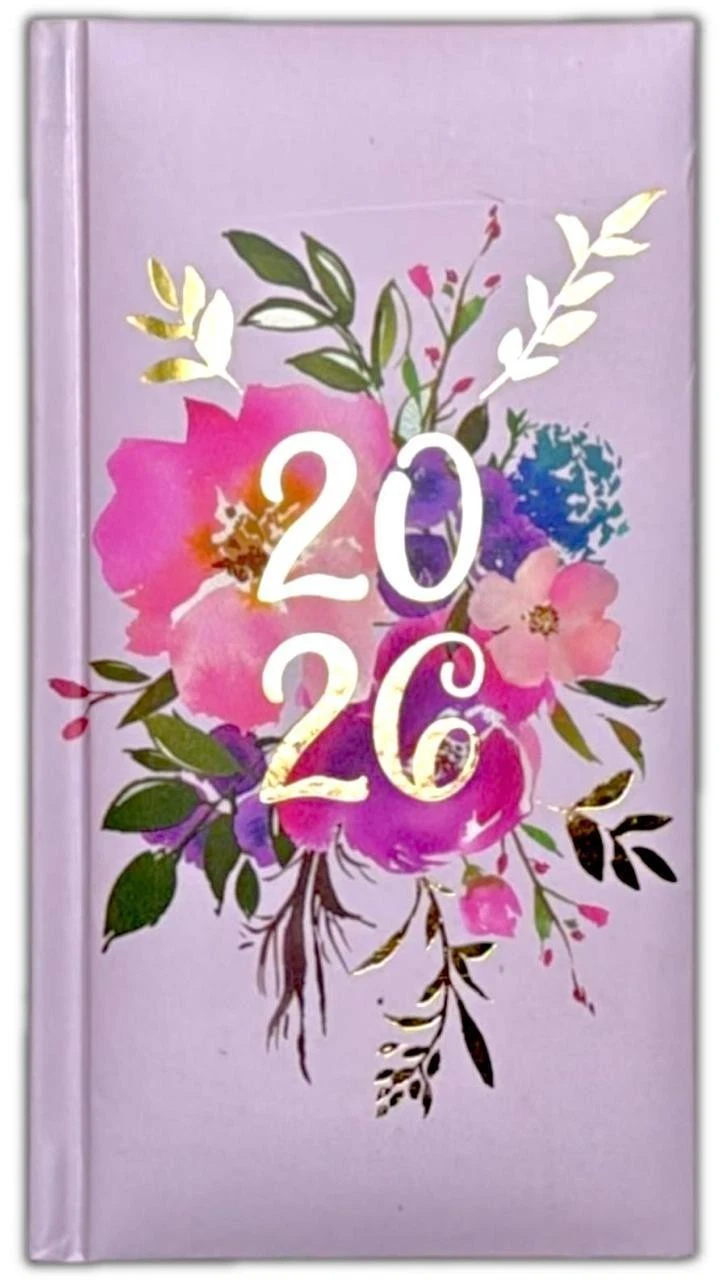 2026 DIARY POCKET SMALL / SLIM LINE METAL CORNER WEEK TO VIEW CUTE FASHION DIARY