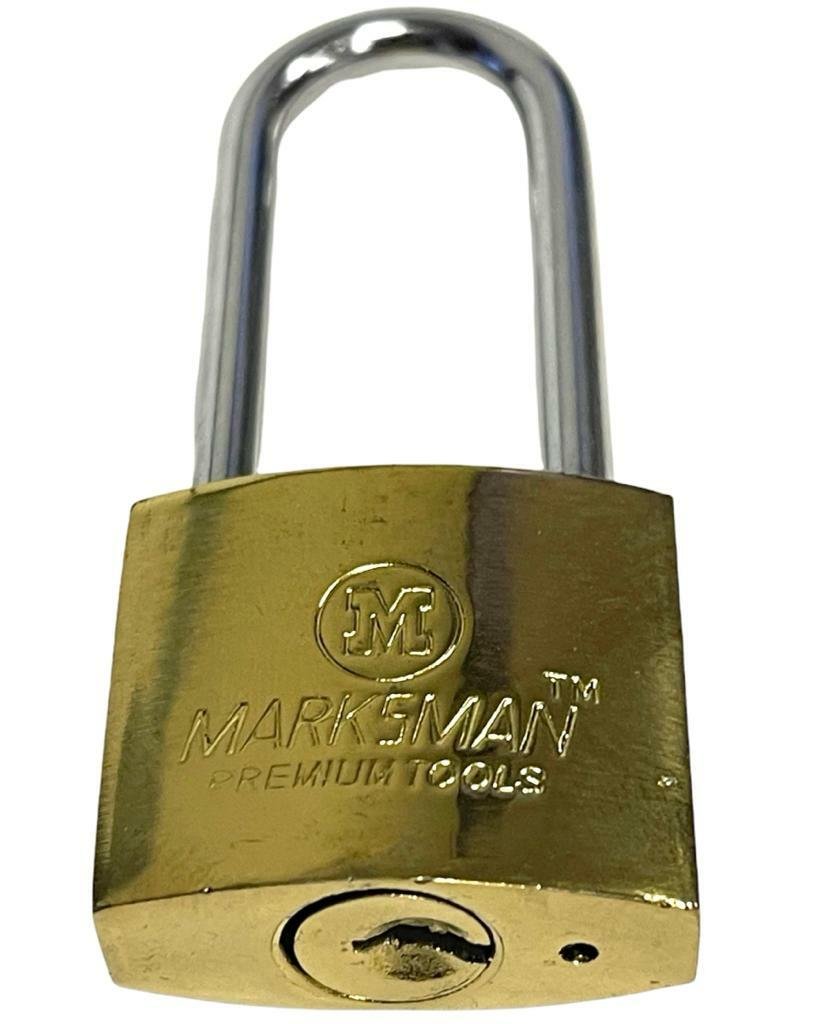 Long Shackle Padlock Brass Security Locker OUTDOOR SECURITY PADLOCK With 3 Keys