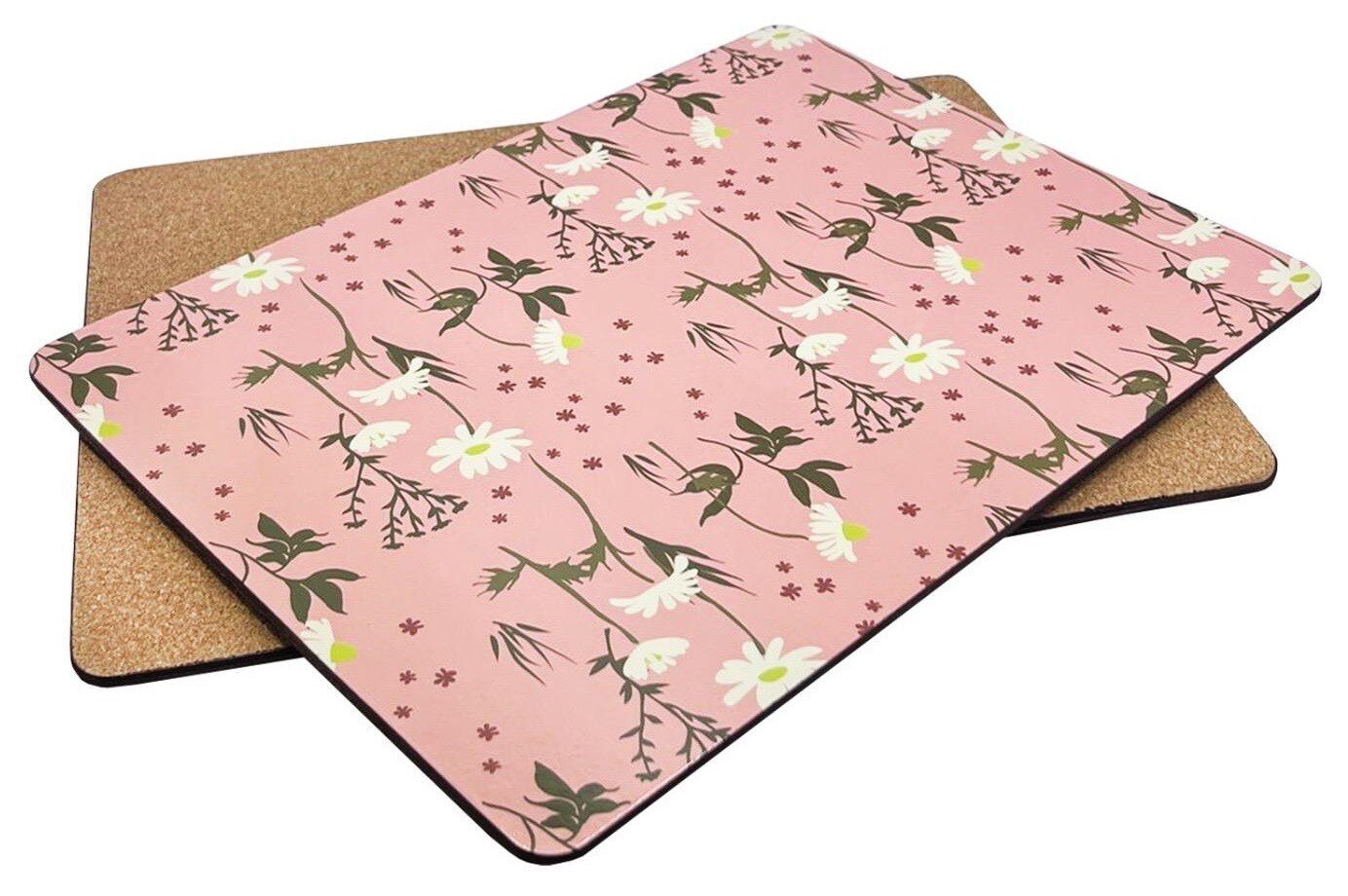 Set of 4 Placemats & Coasters Cork Table Place Settings Mats Eucalyptus Print UK