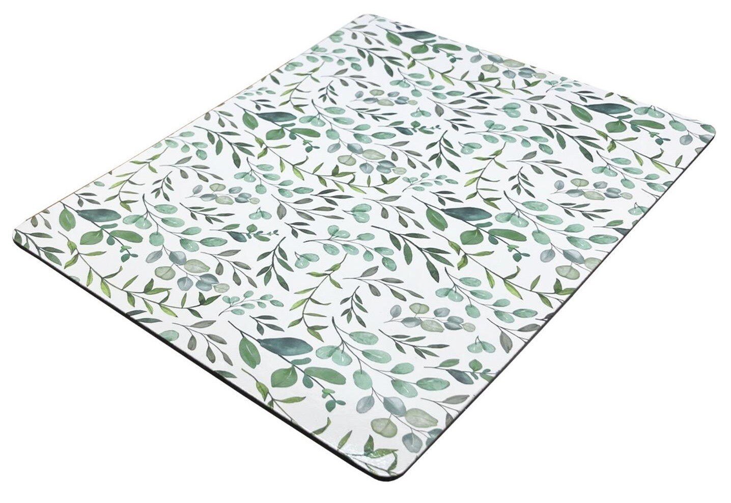 Set of 4 Placemats & Coasters Cork Table Place Settings Mats Eucalyptus Print UK