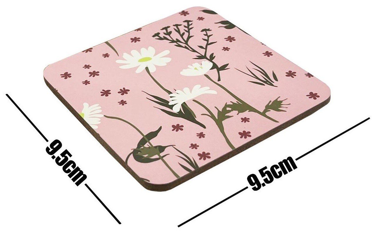 Set of 4 Placemats & Coasters Cork Table Place Settings Mats Eucalyptus Print UK