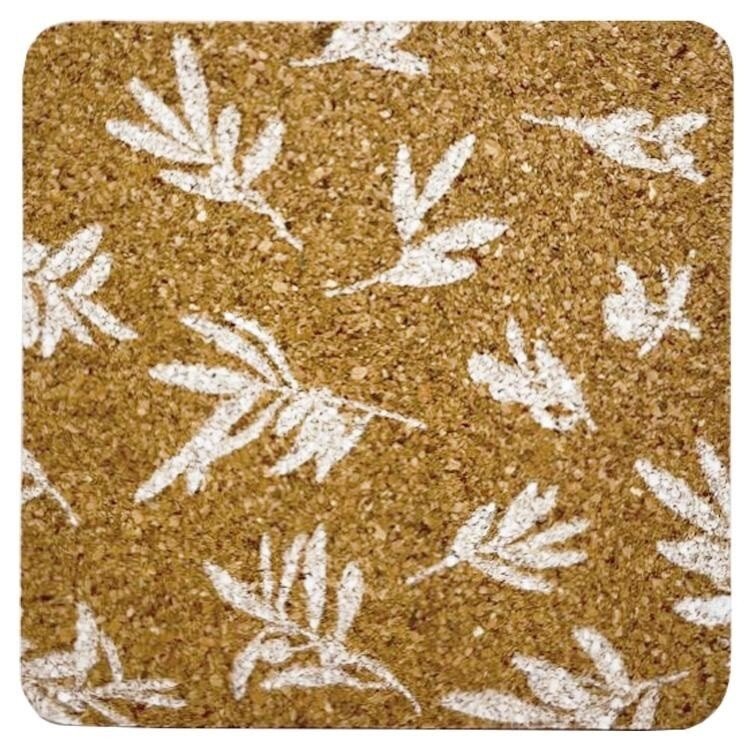 Set of 4 Placemats & Coasters Cork Table Place Settings Mats Eucalyptus Print UK