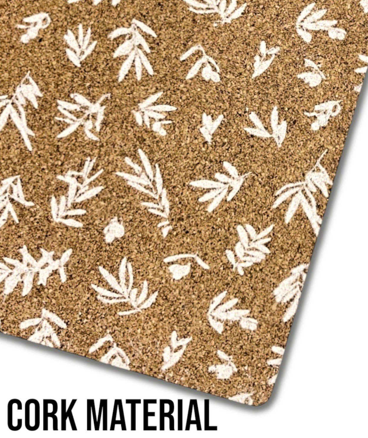 Set of 4 Placemats & Coasters Cork Table Place Settings Mats Eucalyptus Print UK