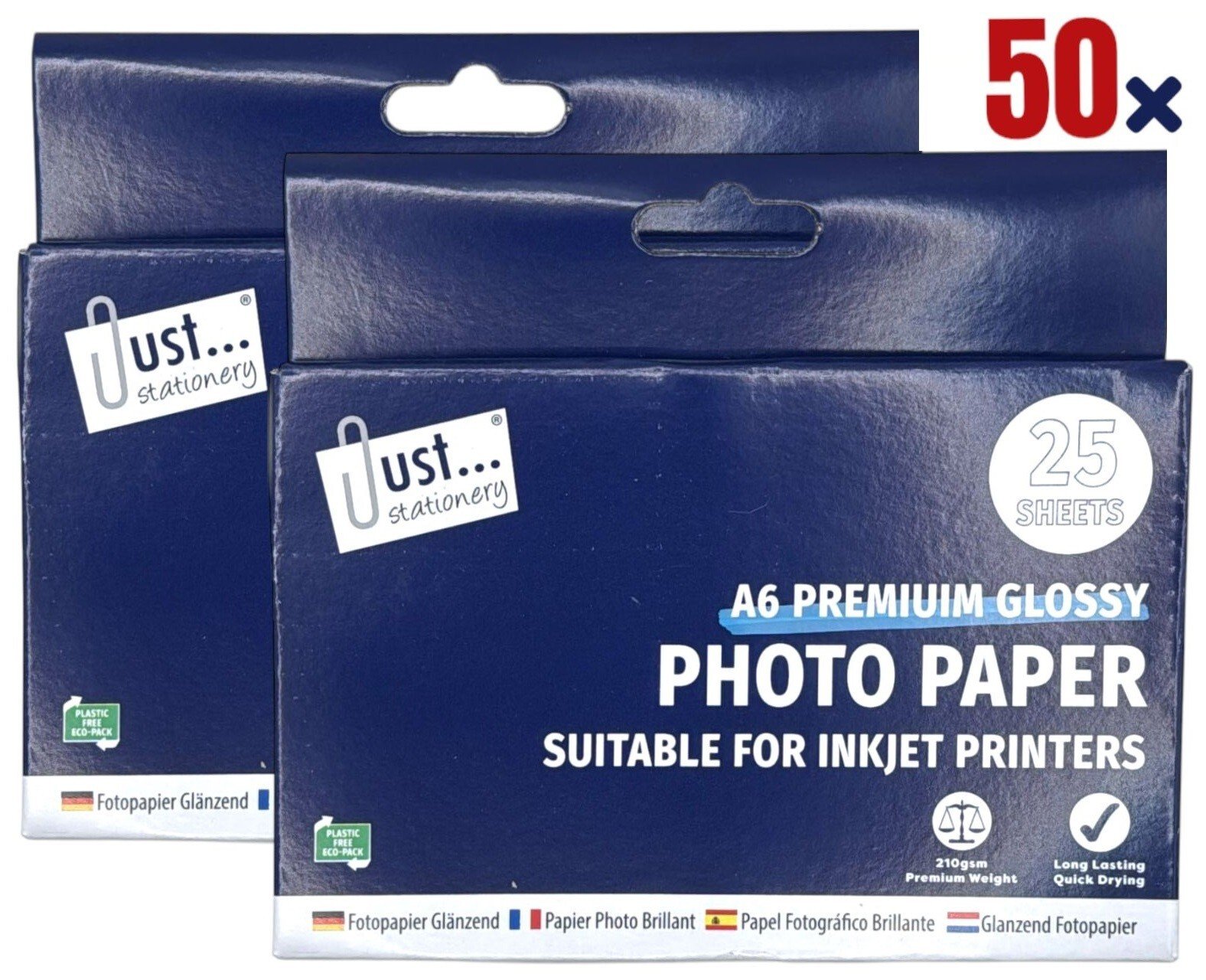 50 Sheets -6x4" Premium Glossy Photo Paper Inkjet Printing High Quality 210GSM