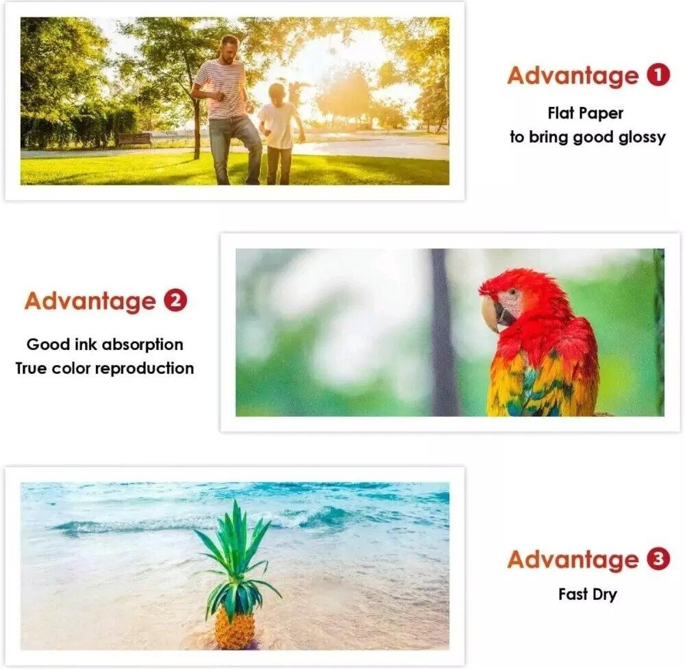 50 Sheets -6x4" Premium Glossy Photo Paper Inkjet Printing High Quality 210GSM