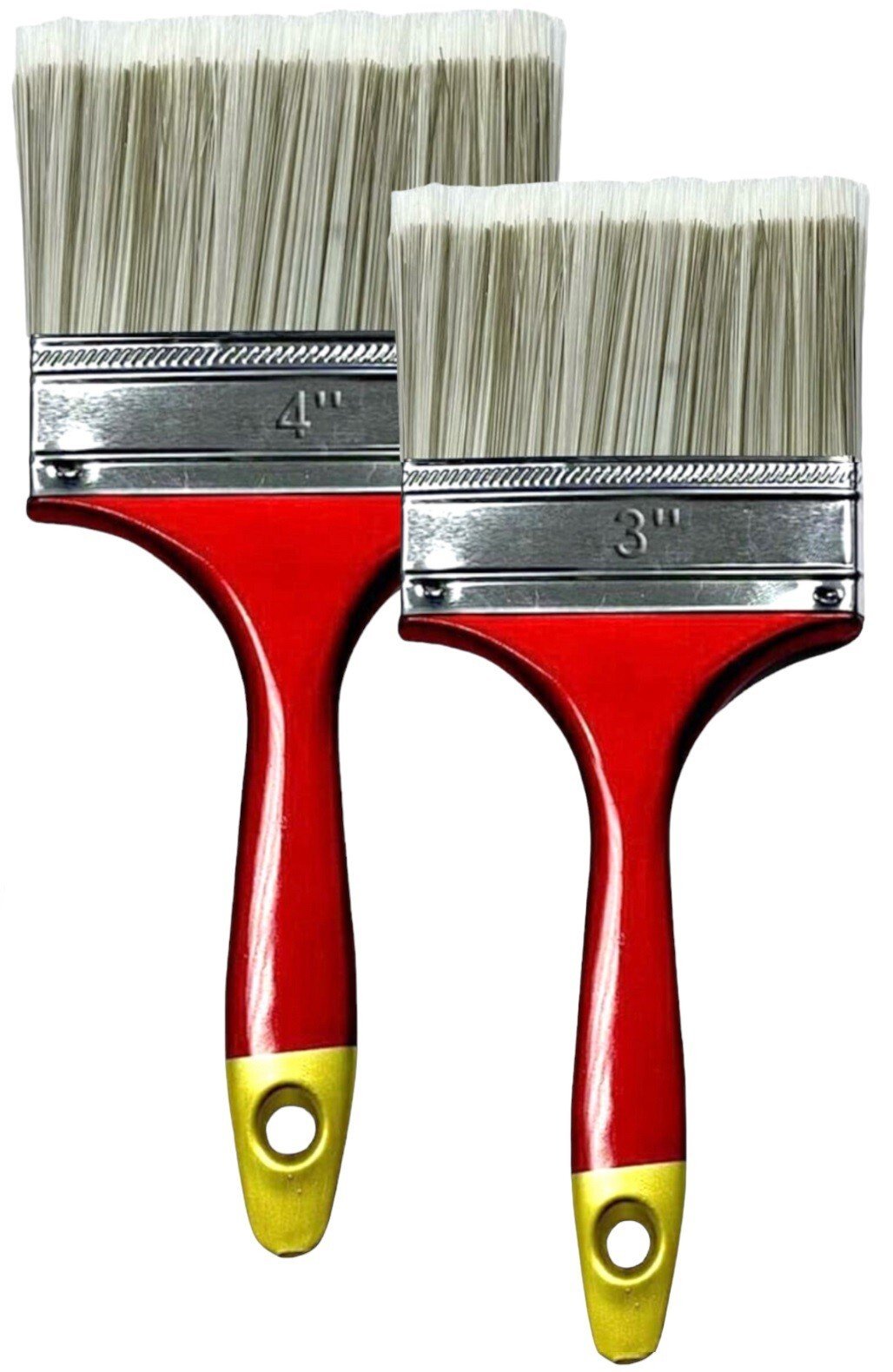 3" & 4" SHED FENCE Timber & DECKING PAINT BRUSH GARDEN WALL WOOD BLOCK PASTE-2PK