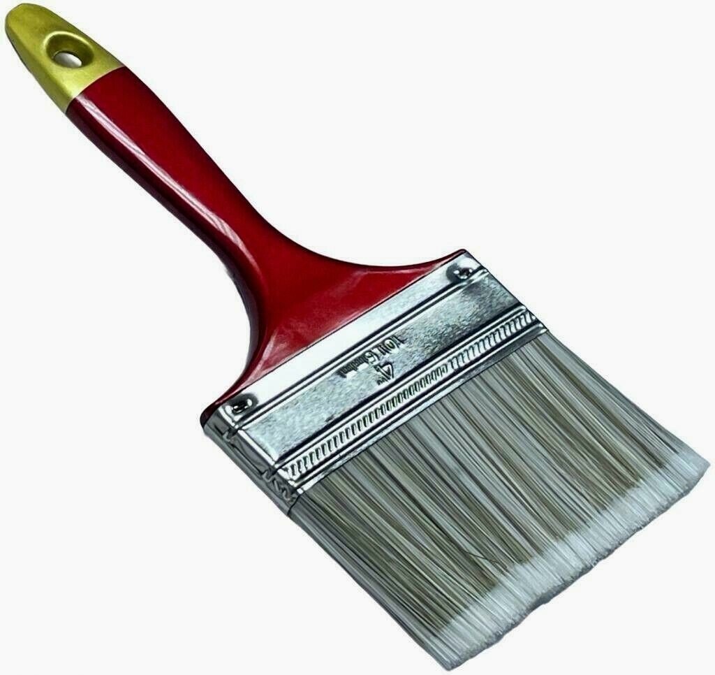 3" & 4" SHED FENCE Timber & DECKING PAINT BRUSH GARDEN WALL WOOD BLOCK PASTE-2PK