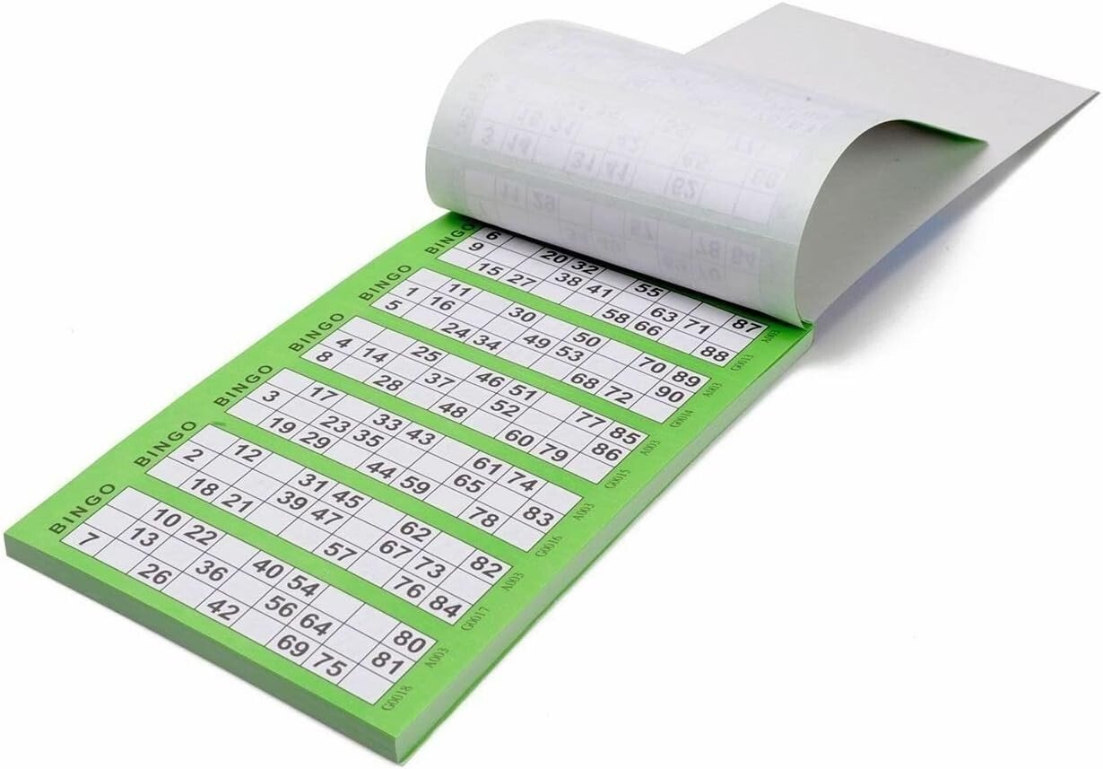 2 x Jumbo Bingo Book Pad of 600 Tickets 6 To View All Colours Security Coded