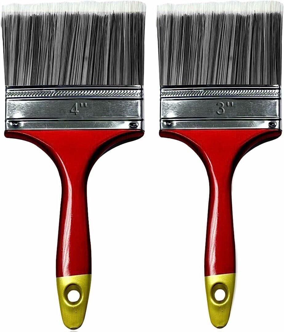 3" & 4" SHED FENCE Timber & DECKING PAINT BRUSH GARDEN WALL WOOD BLOCK PASTE-2PK