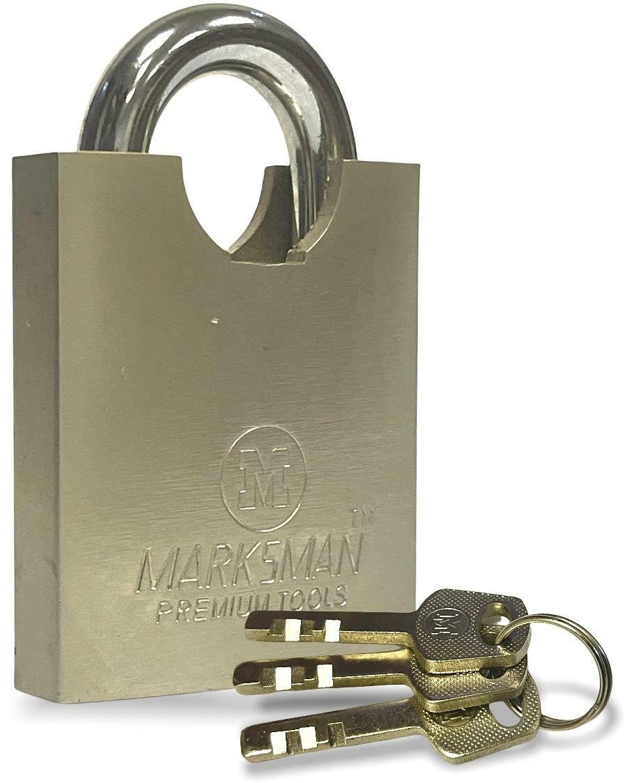 HIGH SECURITY CLOSED SHACKLE PADLOCK 40/50/60mm Door Lock Heavy Duty Steel 3Keys