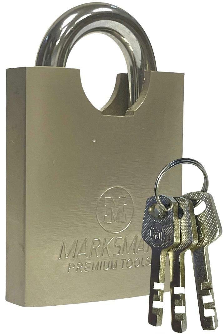HIGH SECURITY CLOSED SHACKLE PADLOCK 40/50/60mm Door Lock Heavy Duty Steel 3Keys