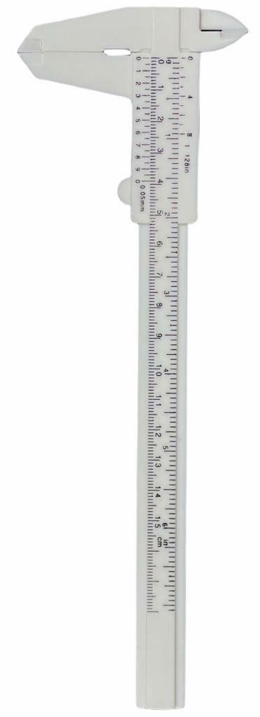 2 Pcs 6”/ 3” Plastic Vernier Calliper Set Gauge Micrometer Measuring Tool Ruler