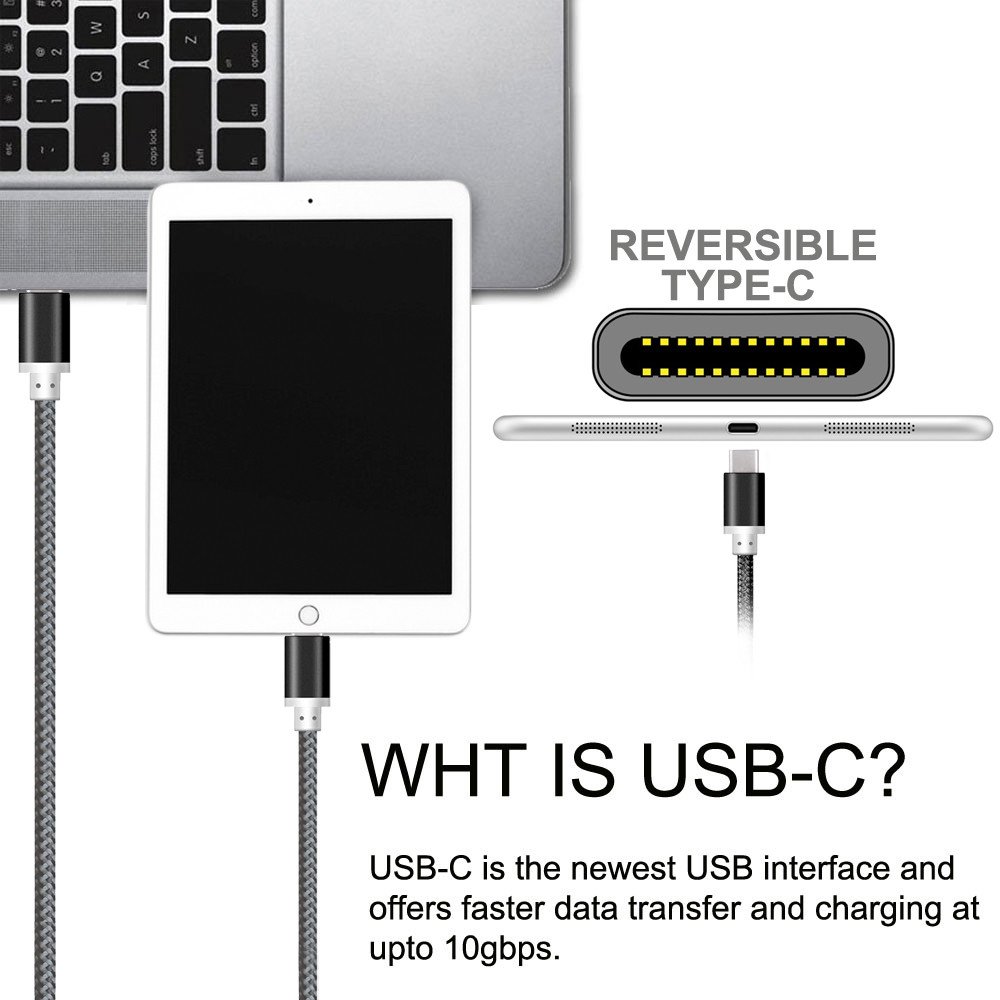For Google Pixel 2 / XL USB Type C USB-C Fast Sync Charger Charging Cable Lead