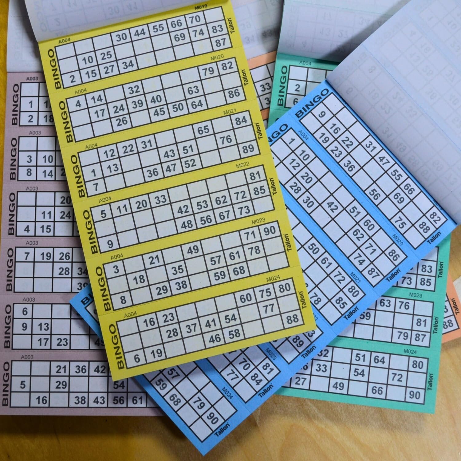 12 x Jumbo Bingo Flyers Tickets Pad Of 600 6 To View, All Colours 1-90 sheets
