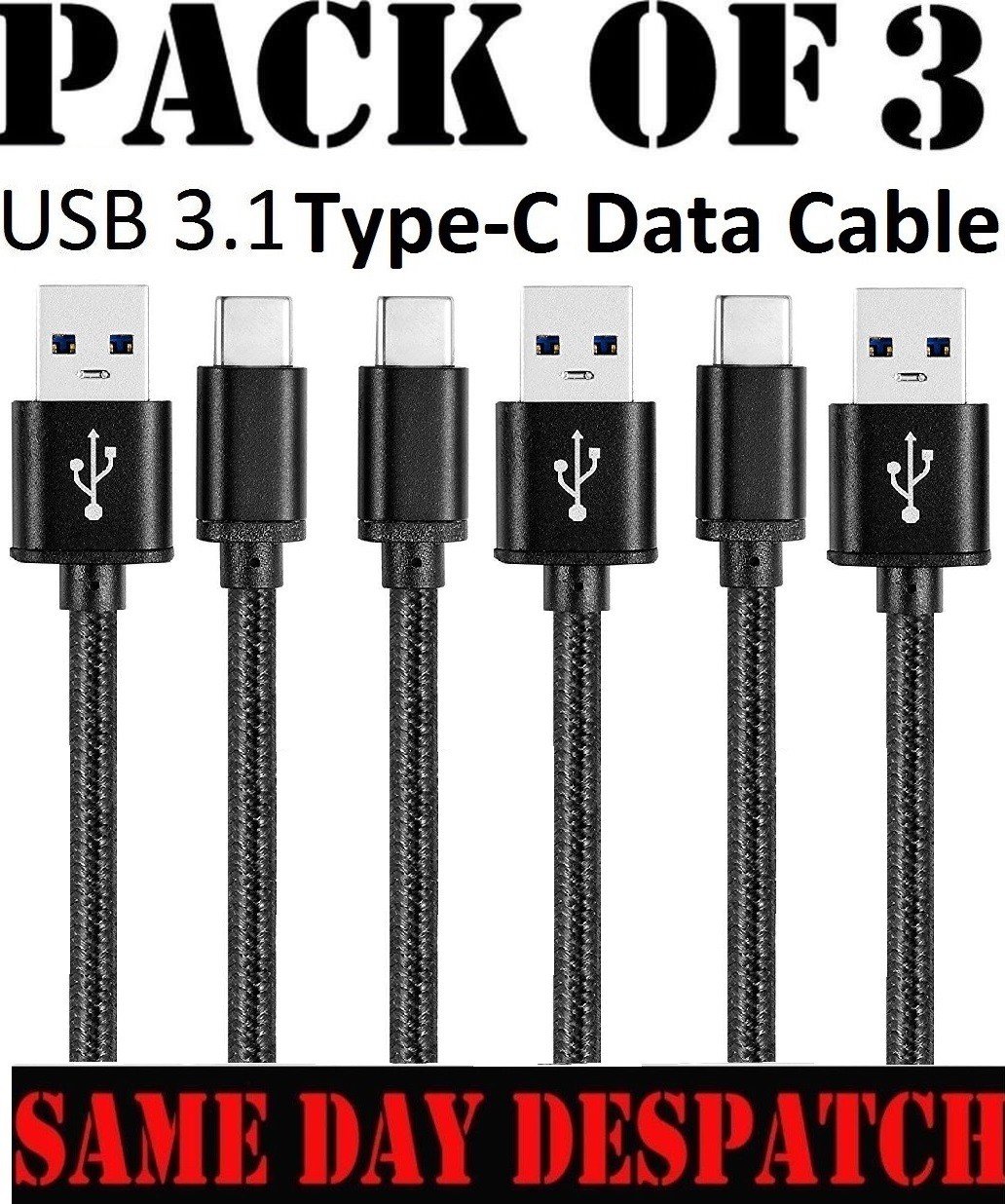 USB-C For Huawei P30 P20 Lite / Pro P10 Charger Data Cable Lead Fast Charging