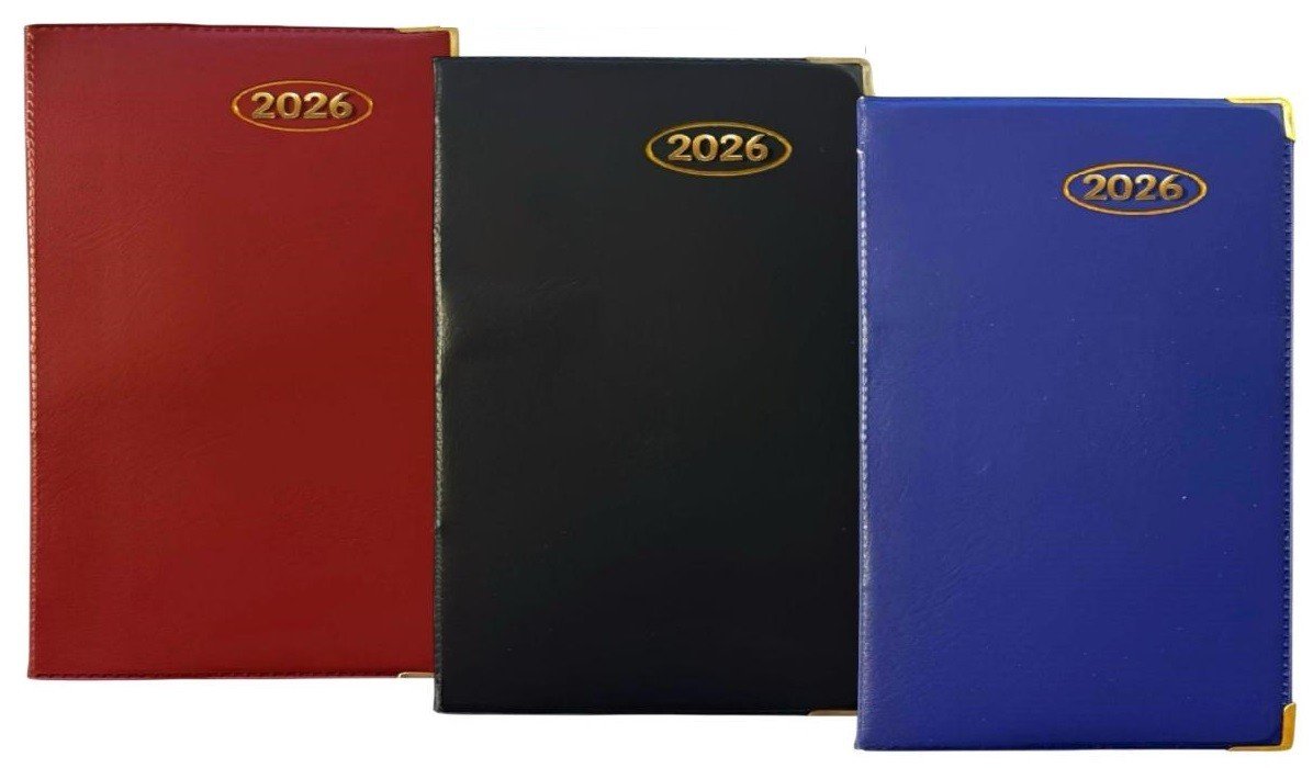 2026 DIARY POCKET SMALL / SLIM LINE METAL CORNER WEEK TO VIEW DIARY