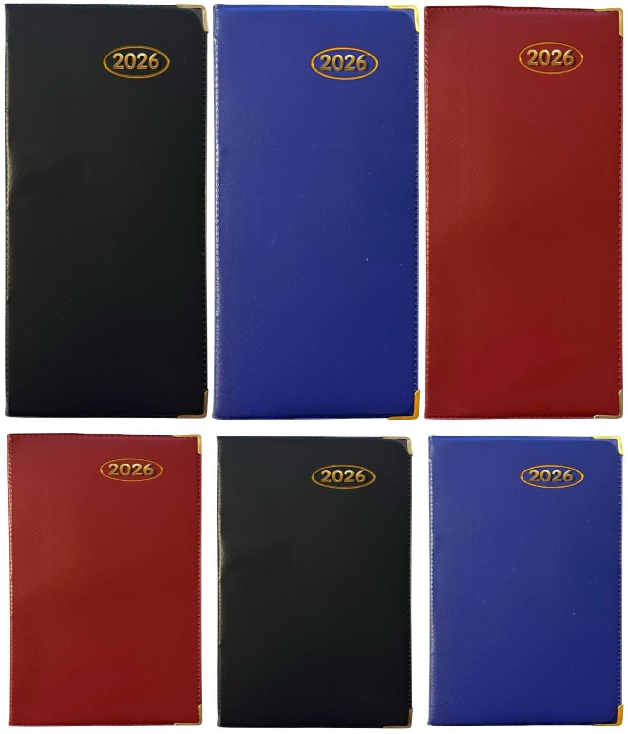 2026 DIARY POCKET SMALL / SLIM LINE METAL CORNER WEEK TO VIEW DIARY