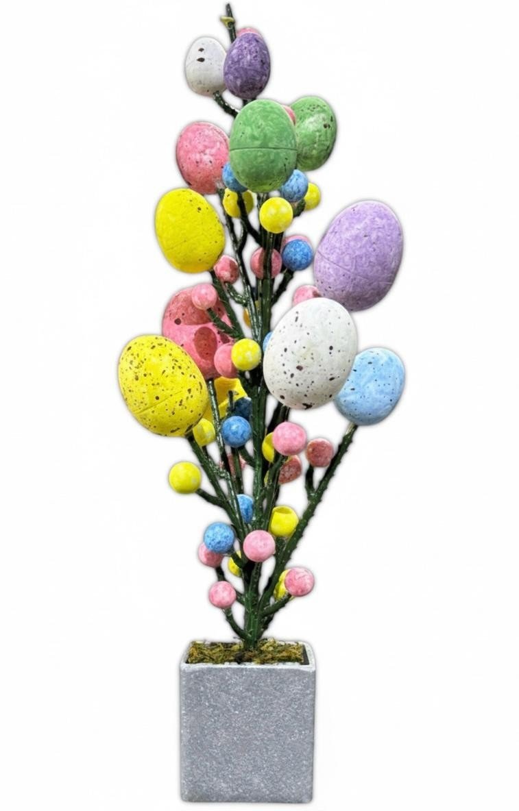 Artificial Easter Eggs Bonsai Easter Party Decorations Decor Table Centerpiece